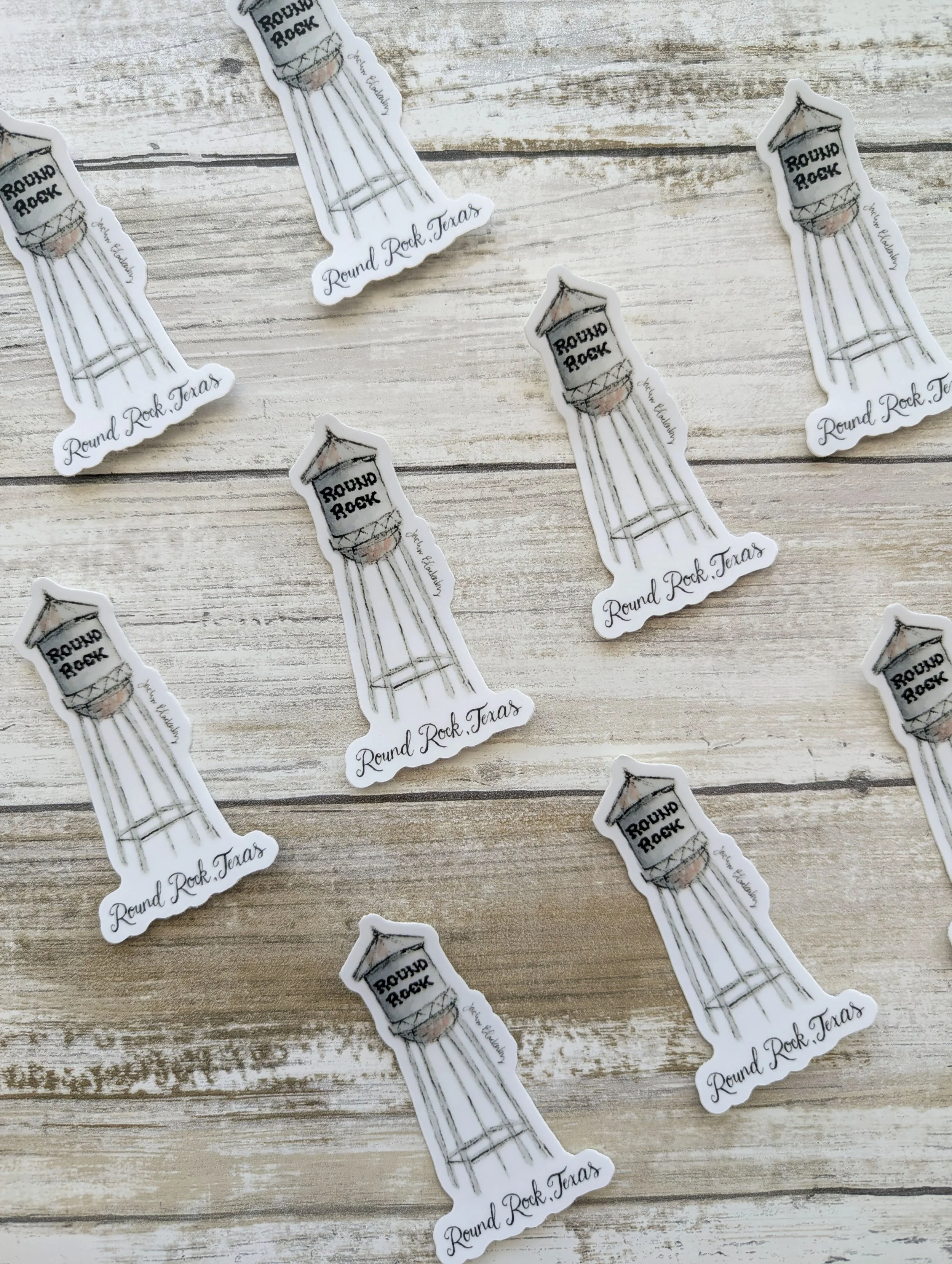 round rock watertower stickers.jpg