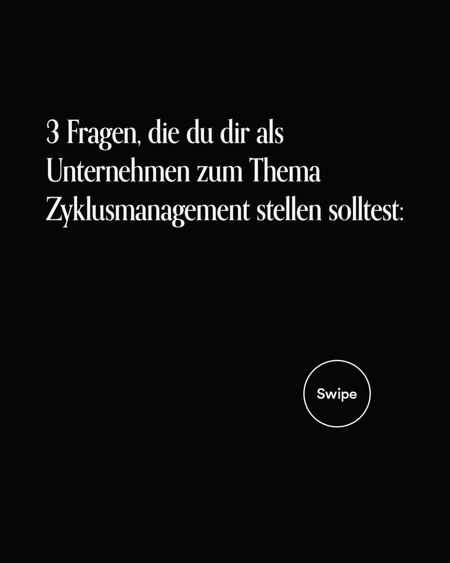 3 Fragen, die du dir als Unternehmen zum Thema
Zyklusmanagement stellen solltest:

1️⃣ Warum ist Zyklusmanagement wichtig f&uuml;r mein Unternehmen?&quot;

Indem ihr den individuellen Menstruations-zyklus eurer Teammitglieder versteht und unterst&uum