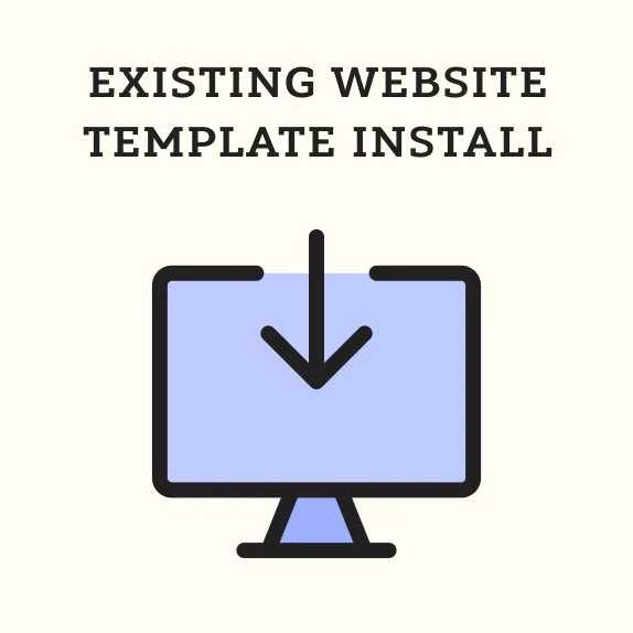Existing Website Template Install