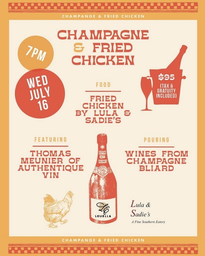 Louella's "Champagne & Fried Chicken"
