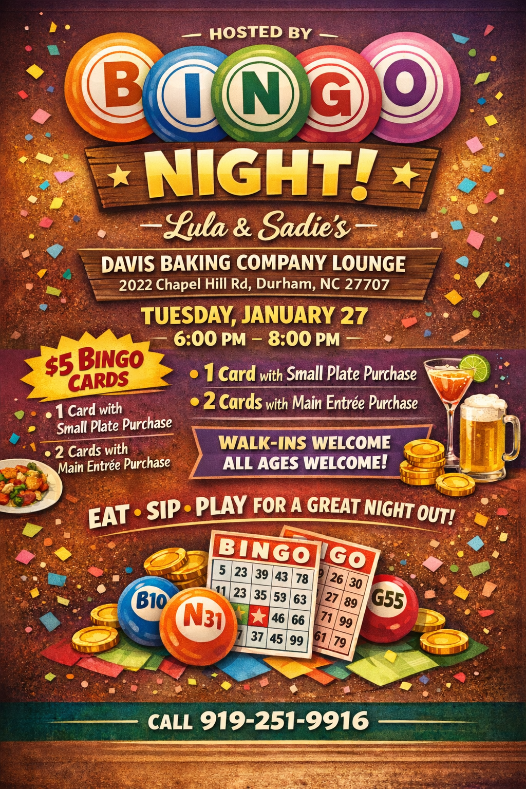 Lula and Sadie's Bingo Night