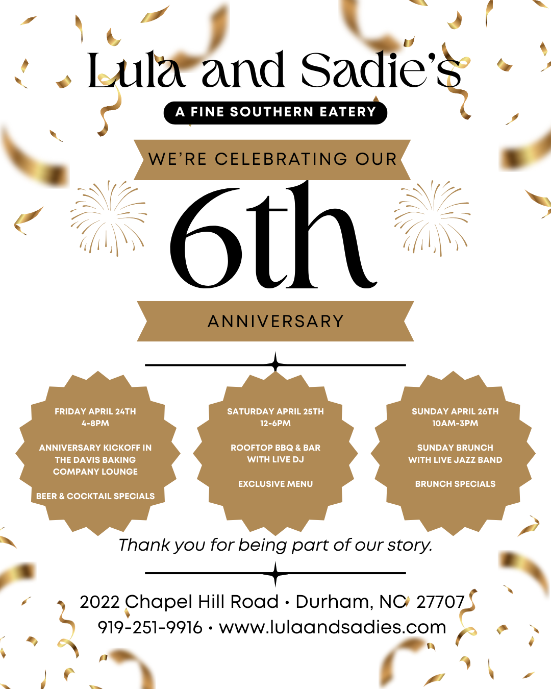 Lula and Sadie's 6th Anniversary Celebration