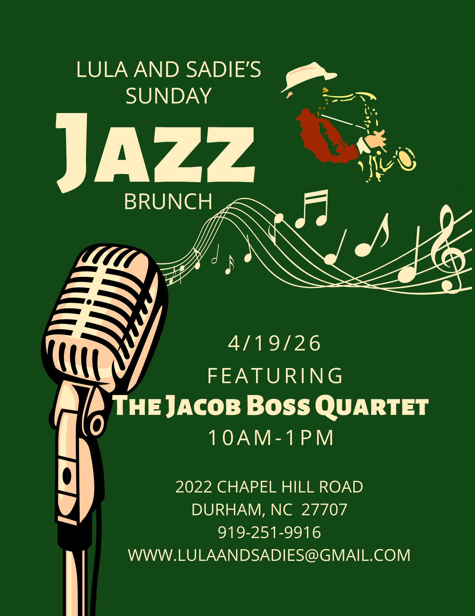 Lula and Sadie's Sunday Jazz Brunch