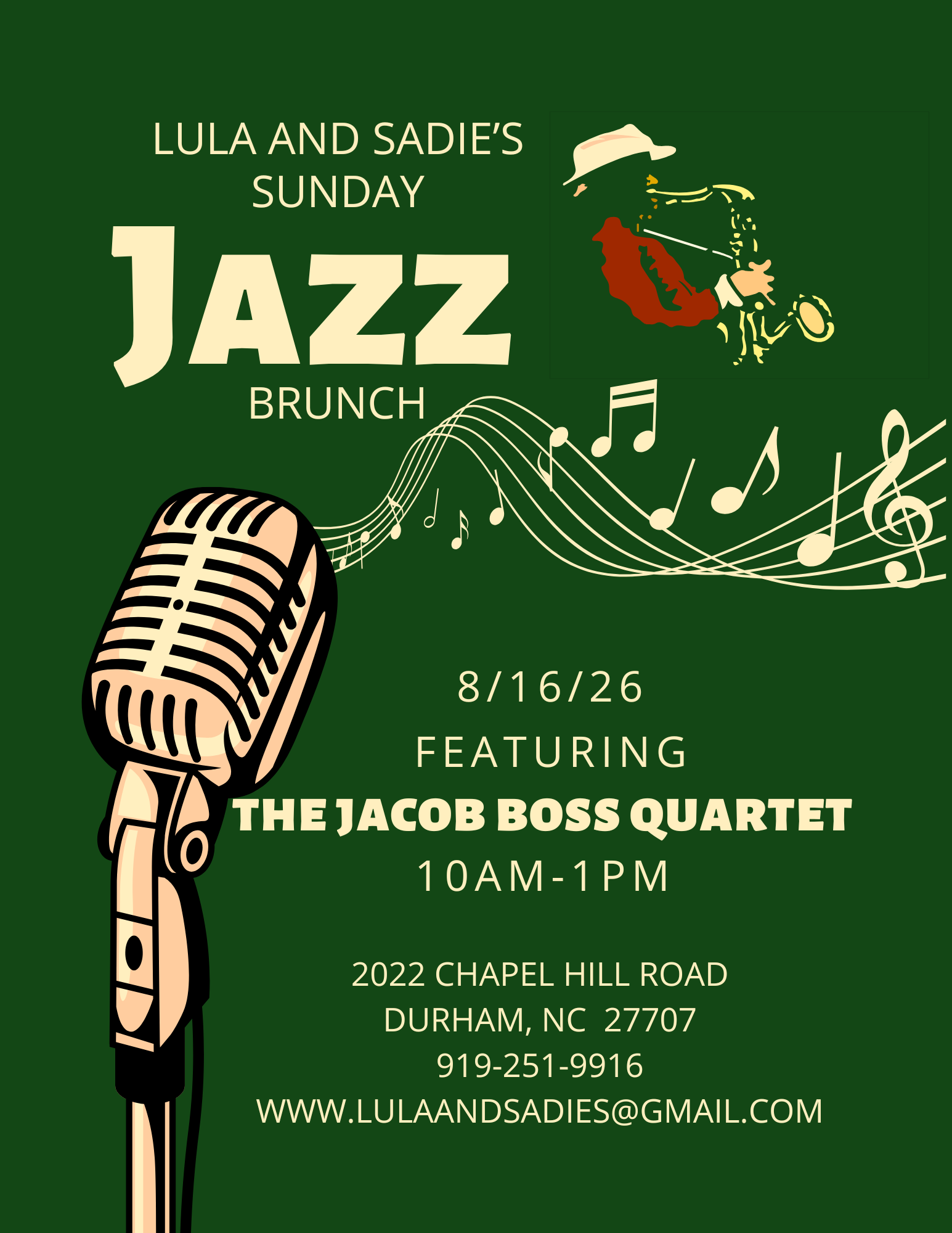Lula and Sadie's Sunday Jazz Brunch