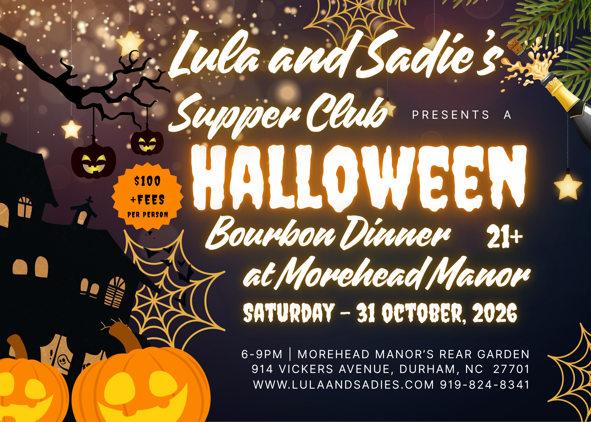 Lula and Sadie's Supper Club - Halloween Bourbon Dinner