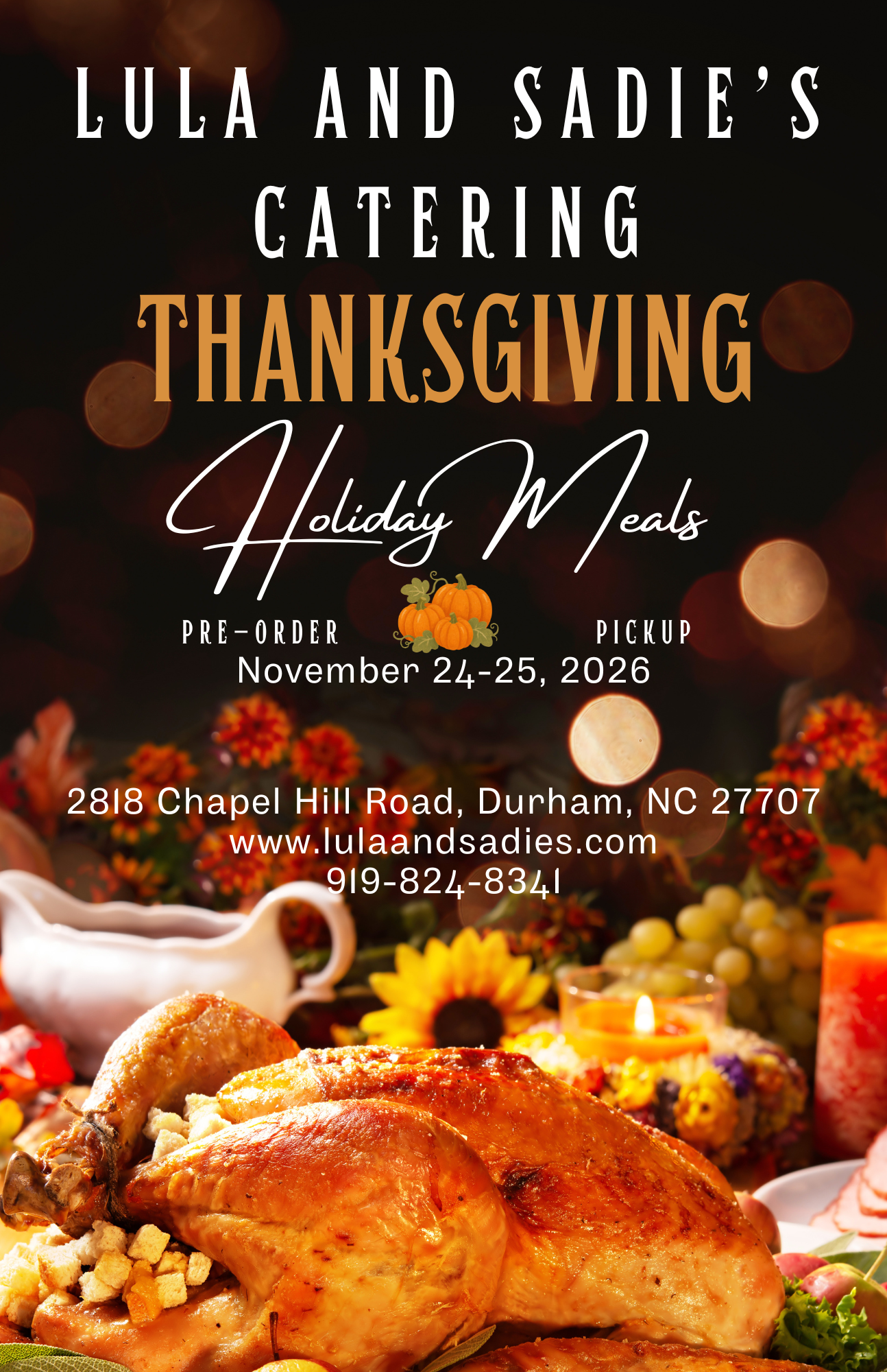 Lula and Sadie's Thanksgiving Meal Pre-Orders