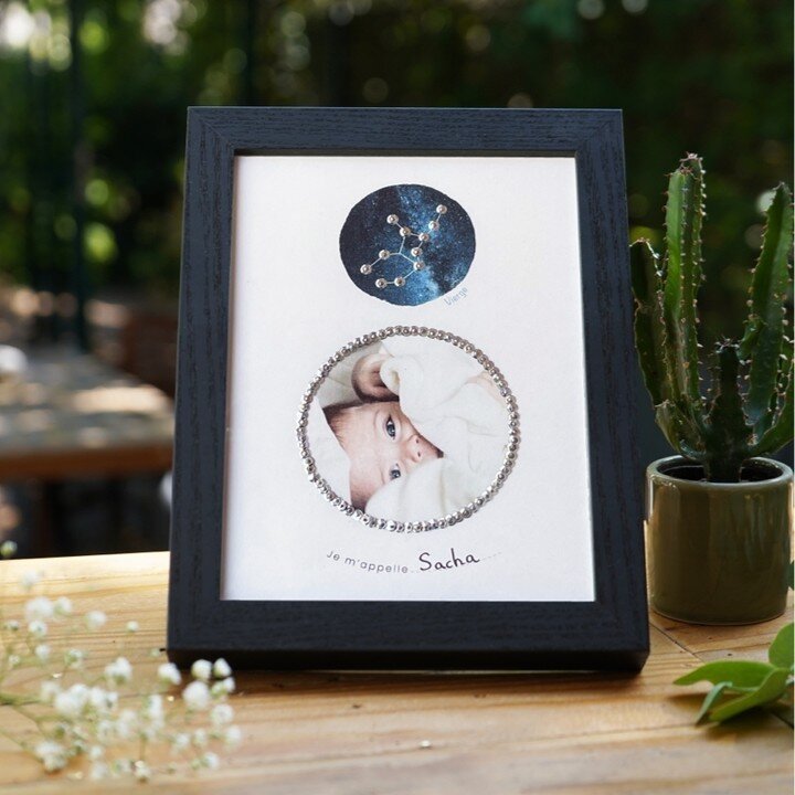 La collection Constellation🌟, step by step ou comment personnaliser son cadre en un clin d'oeil!⁣

C'est facile et les outils de base sont:
- Votre kit Paillettes Paillettes ✨
- Une paire de ciseaux
- De la colle 
- Un compas ou un verre de diam&egr