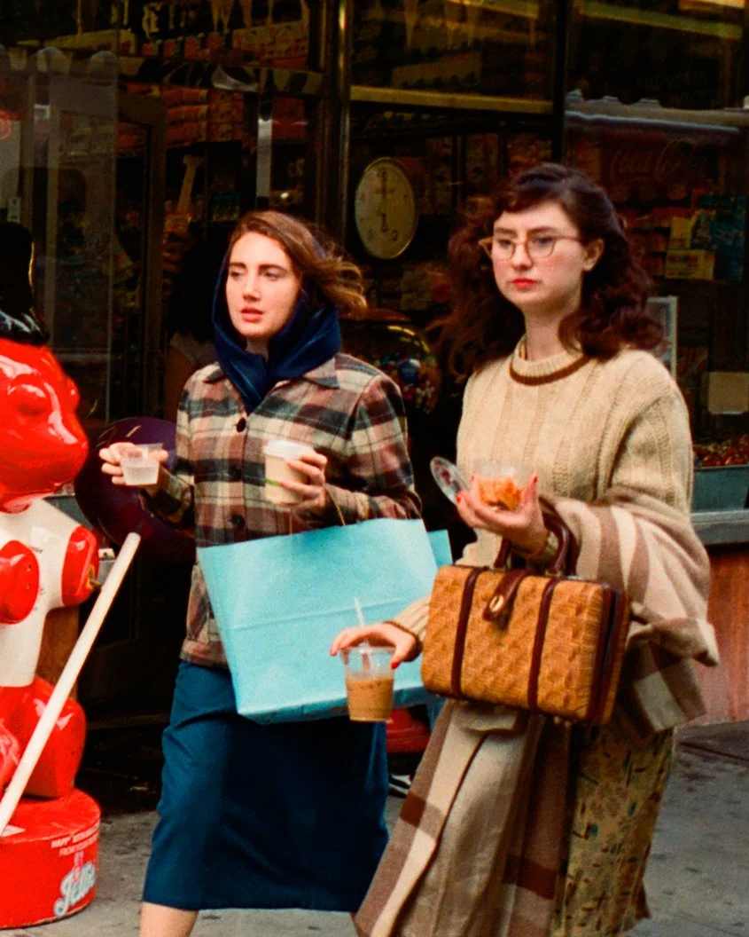 Portra 400 film photo captured with a Contax G2 of the 'Marty Supreme' film set in the Lower East Side, New York.
