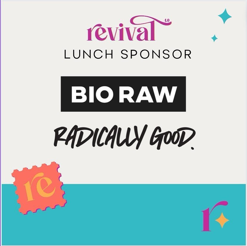 💥 REVIVAL 4.0 - LUNCH SPONSOR ANNOUNCEMENT 💥

We&rsquo;re delighted to welcome @bioraw as the lunch sponsor for Revival 4.0! 🥗

Their radically good salads are created with the highest quality standards for intentional, self-caring, and performanc