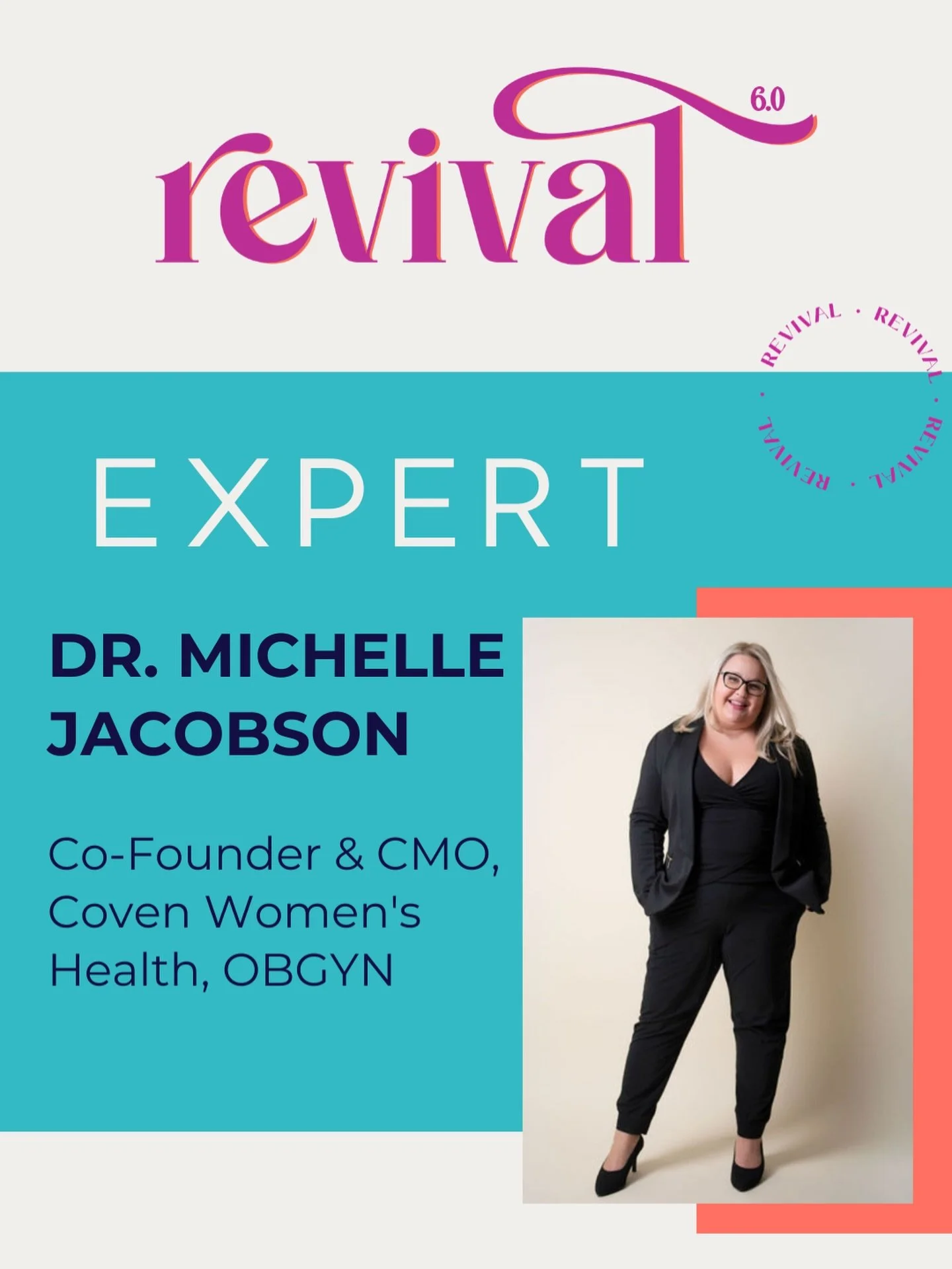 Introducing someone who is redefining the standard of care for women in Canada&hellip; 🥁 

Meet Dr. Michelle Jacobson - one of the extraordinary experts gracing our stage at Revival 6.0 on May 14 🔥 

Dr. Michelle Jacobson is an OBGYN, Co-Founder &a