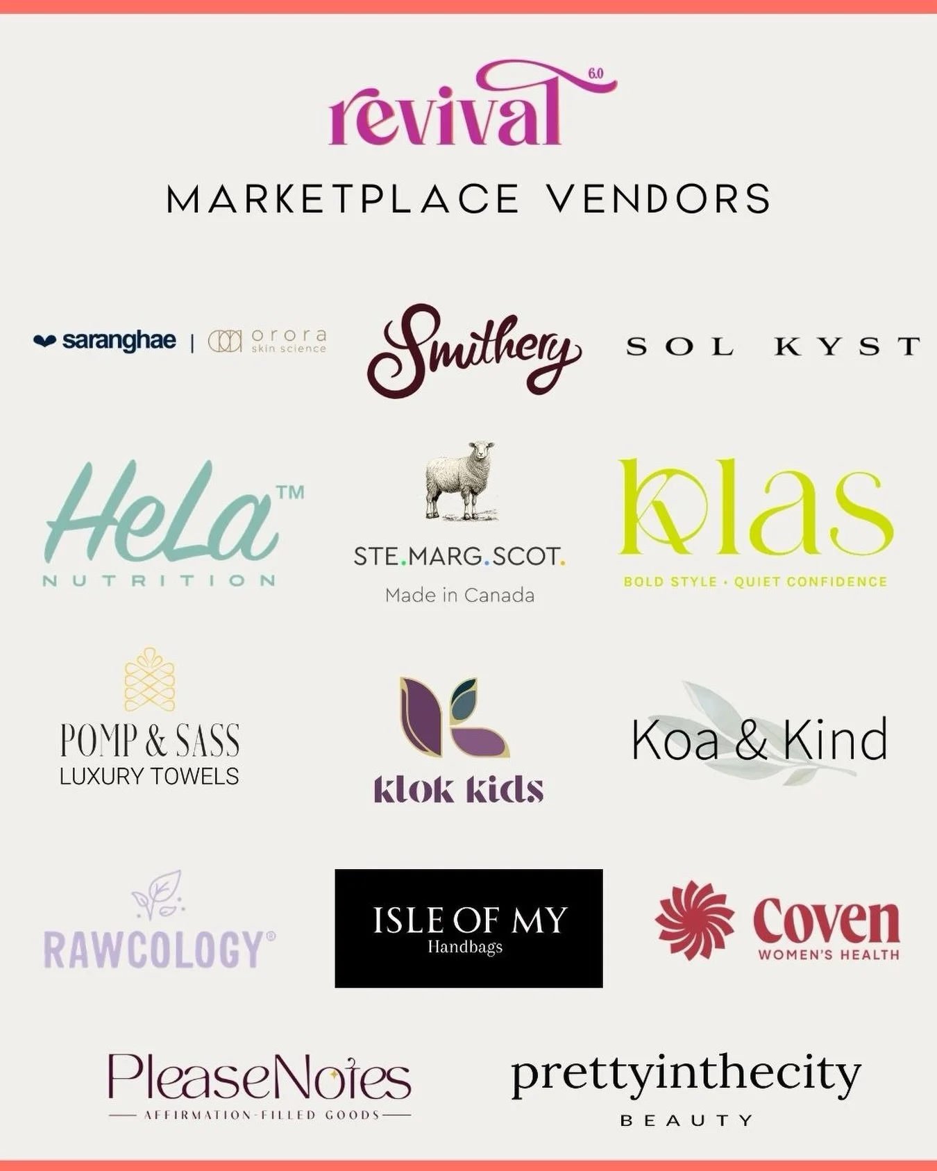 Meet your new favourite brands 🛍️ 🤩

Our Revival 6.0 #marketplace is stacked this year with some of the best! 
Products and services covering everything from clothing and skincare to jewellery, accessories, financial advice and so much more! 

We c