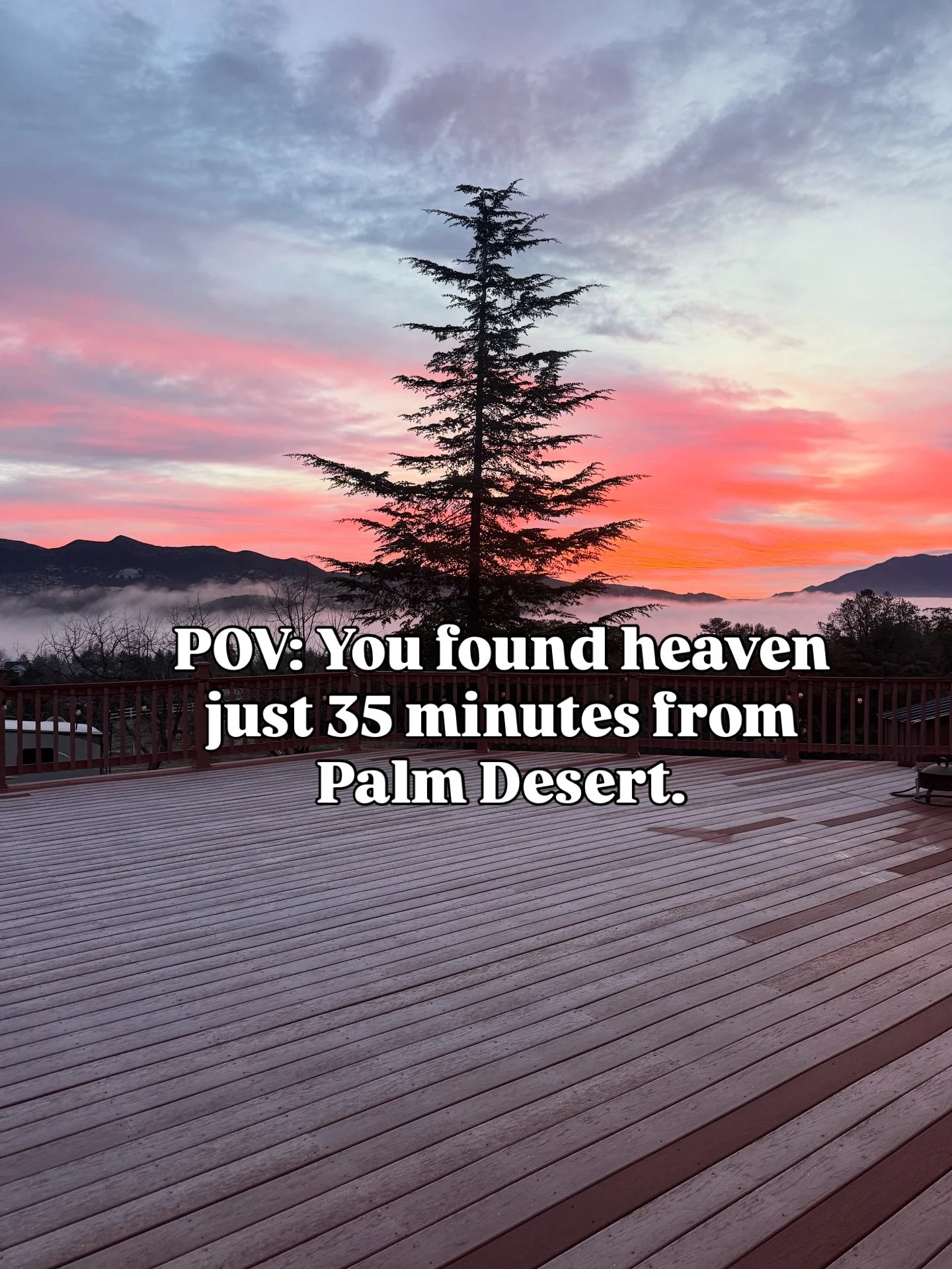 You found heaven just 35 minutes from Palm Desert.

Fresh mountain air. Open land. Star filled skies. And a way of life that feels grounded, peaceful, and deeply connected to nature. Welcome to the Mountain Center lifestyle, where homeschool days can