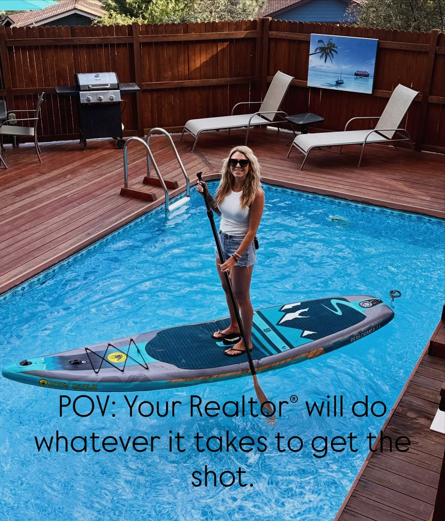 46&deg; in Idyllwild&hellip;
and yes, I&rsquo;m on a paddleboard in a pool.

Because real estate isn&rsquo;t just about showing a house&hellip;
it&rsquo;s about showing you the lifestyle.

If I have to freeze a little to help you see it clearly, I wi