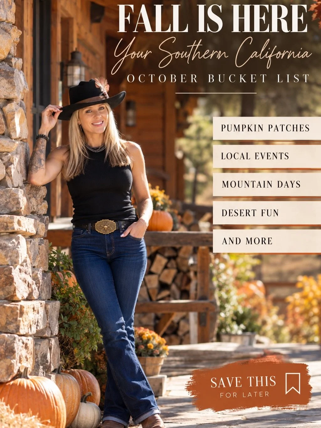 October is here, and your weekends just got a little more pumpkin-filled. 🎃🍂

If you&rsquo;re looking for fall activities in Southern California, save this one! I rounded up pumpkin patches, Halloween events and fall outings around Temecula, the Co
