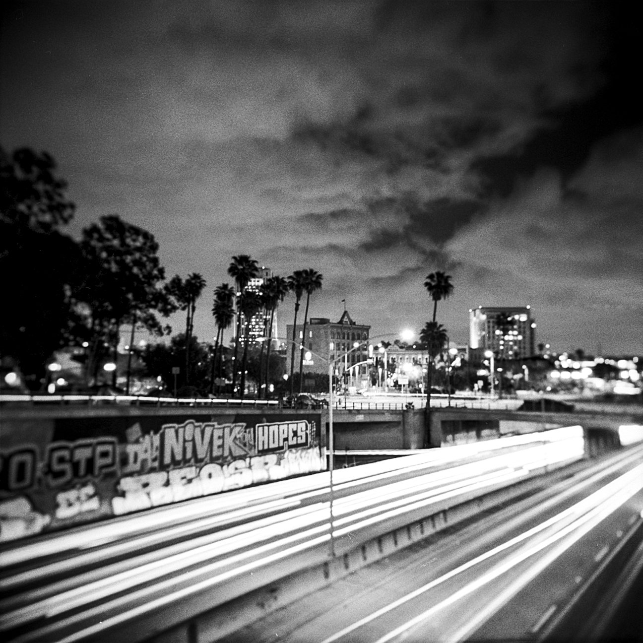 (the view looking east onto the 101 from Spring St.), Downtown Los Angeles, 2022