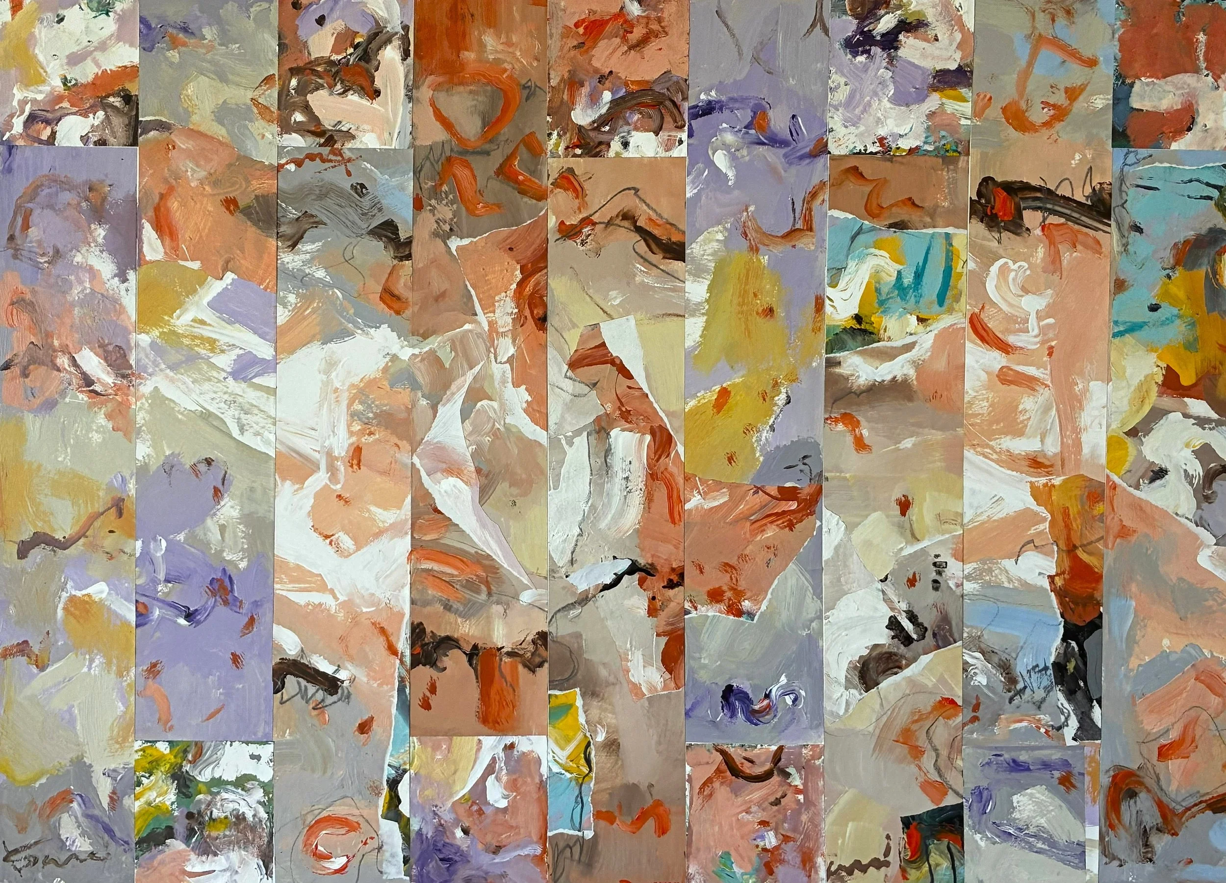"Morning spring", acrylic on paper, 40" x 32", $1000