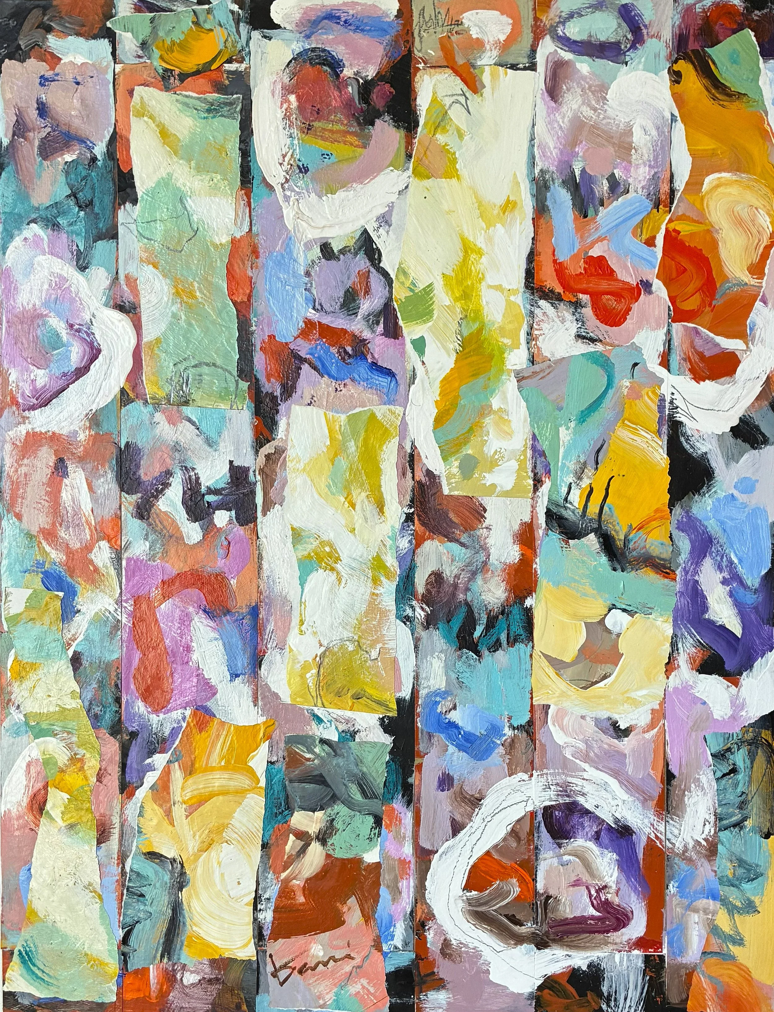 "Illusion", acrylic/collage on paper, 28" x 22", $500