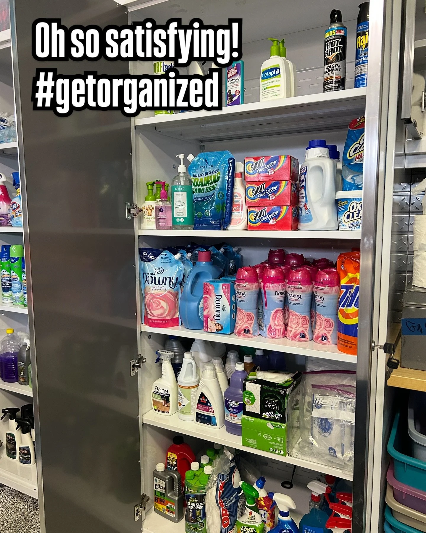 Life might be nuts but you can control your cleaning products! 😂🧹🧼🧽 #deserthomeprojects #getorganized #palmdesertlife