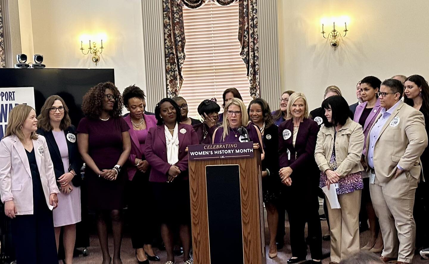 Today, and everyday, I stand alongside barrier breaking women who do so much to address the issues that face our state with strength and resolve. It was an honor to join Delaware Speaker of the House @repvalerielonghurst and Pennsylvania&rsquo;s Spea
