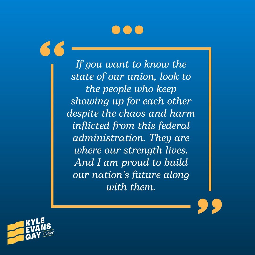 Tonight, I&rsquo;m thinking about what I see every day across Delaware: people showing up for one another. It&rsquo;s in classrooms and clinics. It&rsquo;s in small businesses and community centers. It&rsquo;s in living rooms where families are figur