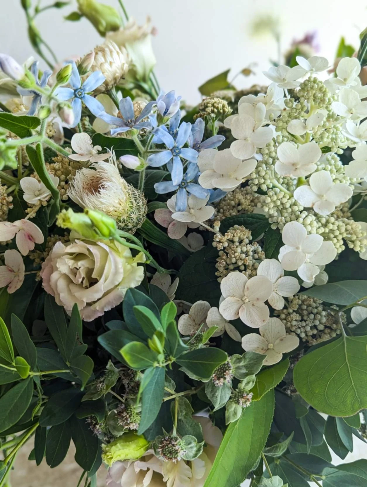 Close up of spring arrangement designed by Love n' Fresh Flowers