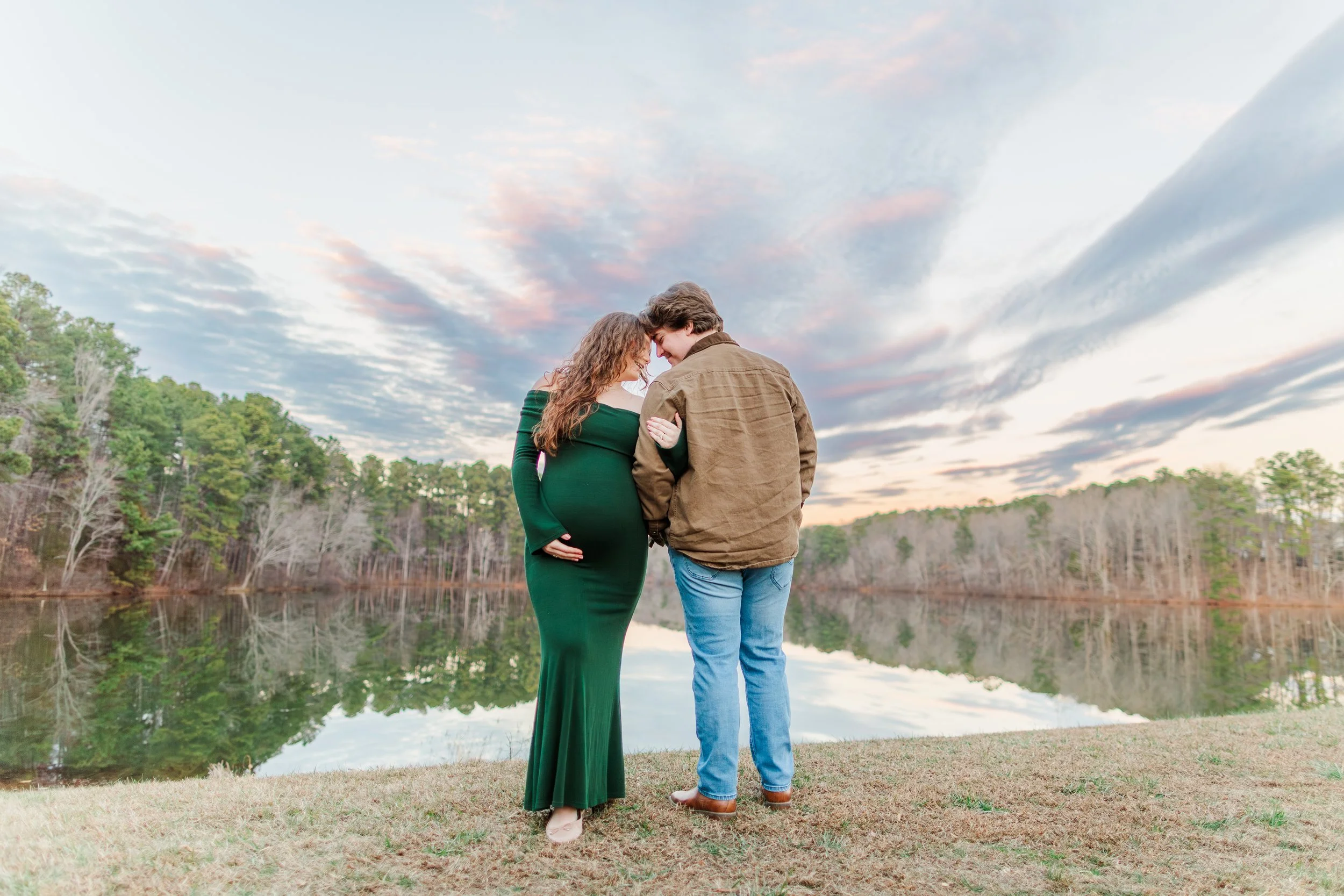 Wake Forest Maternity Photos at the Reservoir | A Winter Pregnancy Session