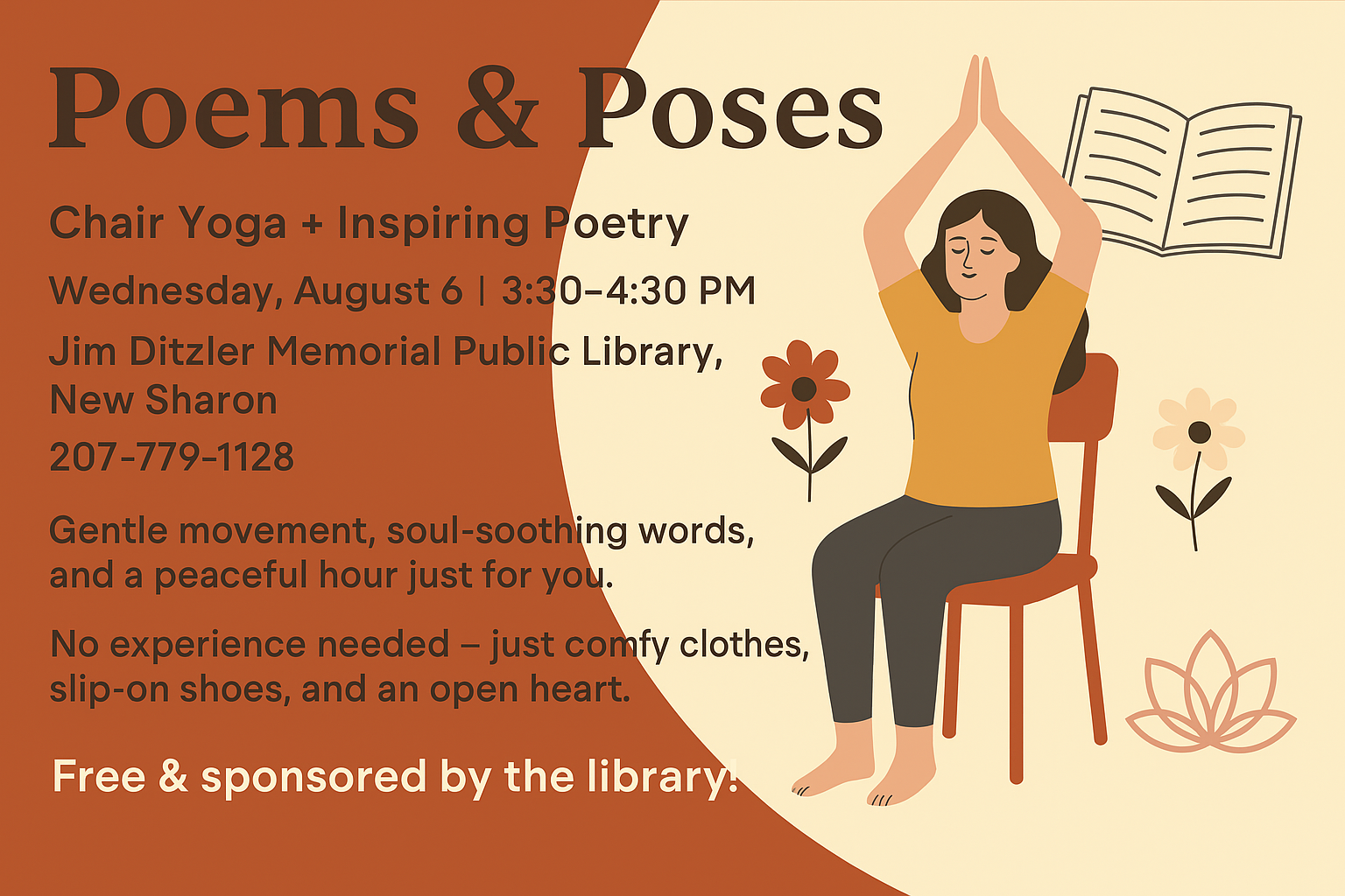 Free Chair Yoga At New Sharon Library