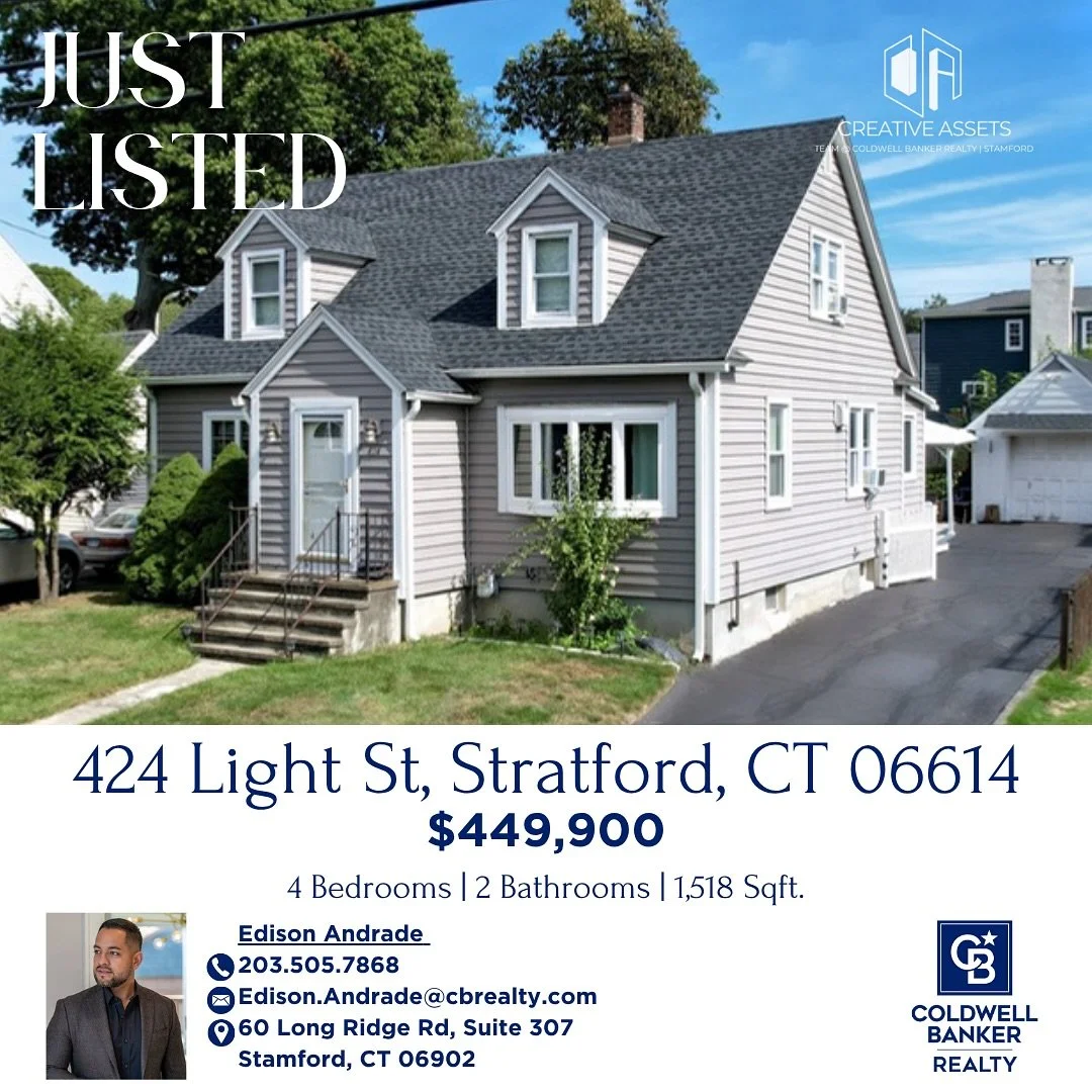 JUST LISTED🏡 Welcome to 424 Light Street! This 4-bedroom, 2 full bath Cape offers hardwood floors throughout the living and dining rooms, a kitchen with stainless steel appliances, dishwasher, and access to the outdoor area. The main level includes 