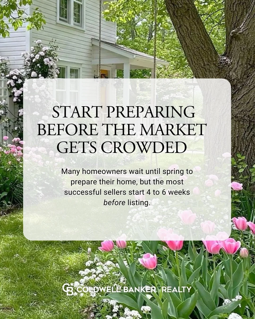 Smart sellers start preparing BEFORE the spring market arrives. When the market shifts into the spring season, buyer activity increases and competition for homes can drive stronger offers🌸

Sellers often sell for 5-7% MORE in the Spring compared to 