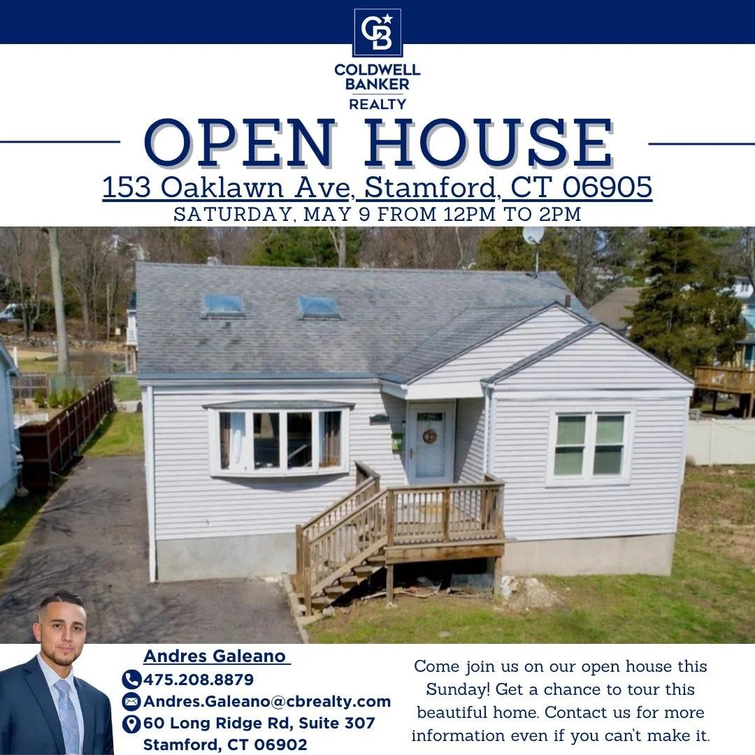 Join @andres_therealtor for our OPEN HOUSE this Saturday, May 9th from 12pm to 2pm. We&rsquo;d be excited to show you around this beautiful 2 bedroom, 2 bath single family in in Stamford&rsquo;s desirable Newfield neighborhood‼️

Feel free to DM us f