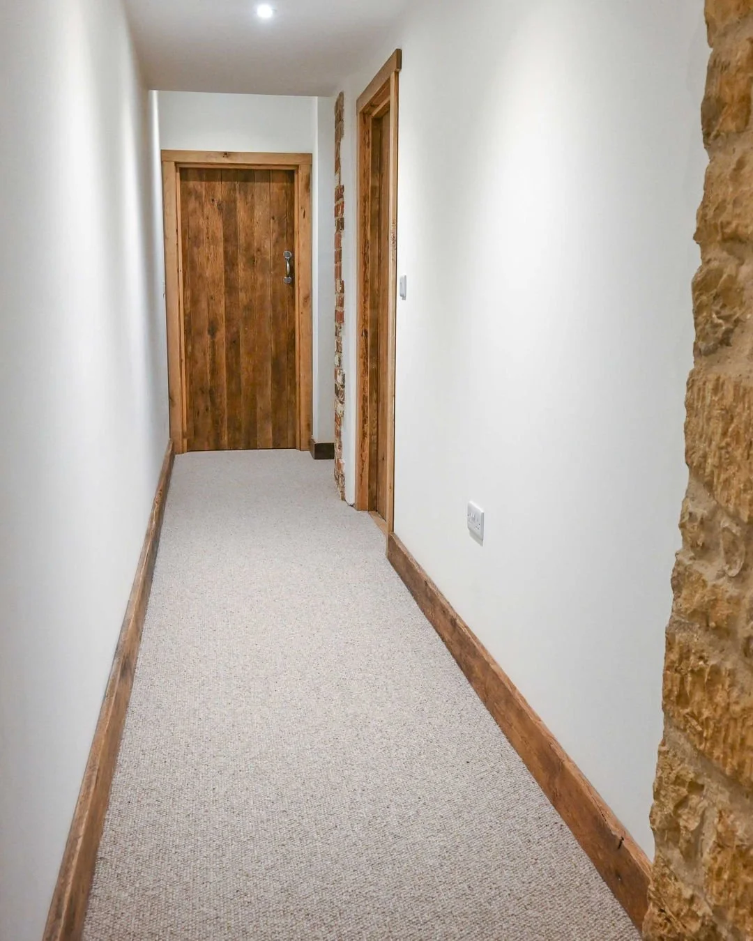 Installing reclaimed kentucky #oak doors, skirtings and architraves for the full effect.