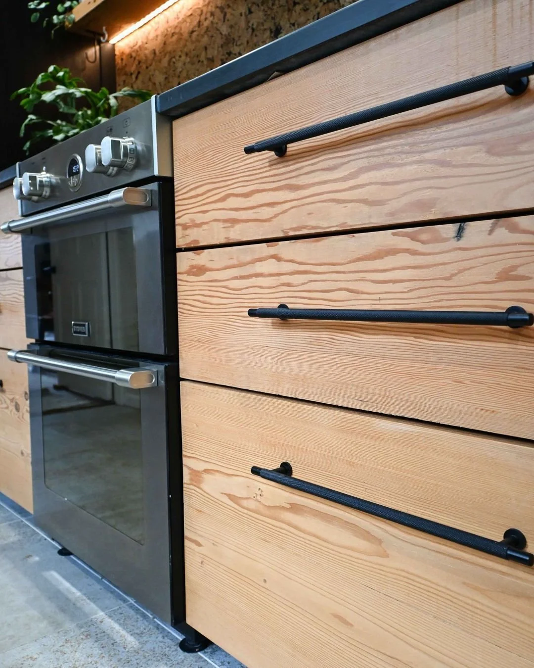 A few close ups from the recent reclaimed Doug Fir kitchen, a pink tinted grain complete with old rusted nail marks. This was plained but it also looks great rough sawn.