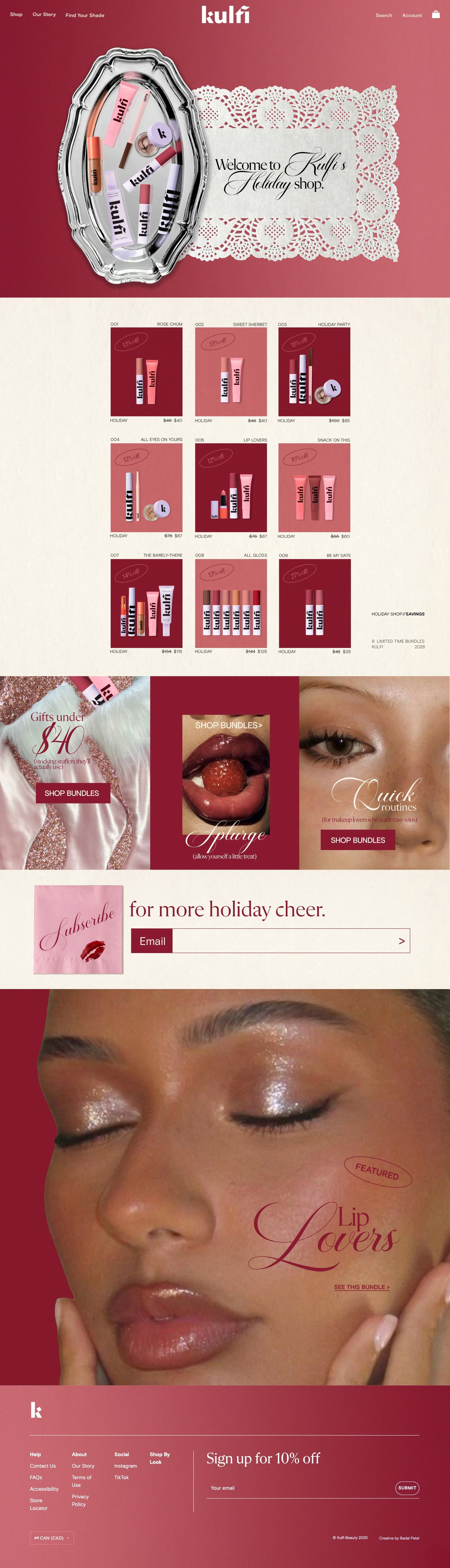 landing page - initial mockup