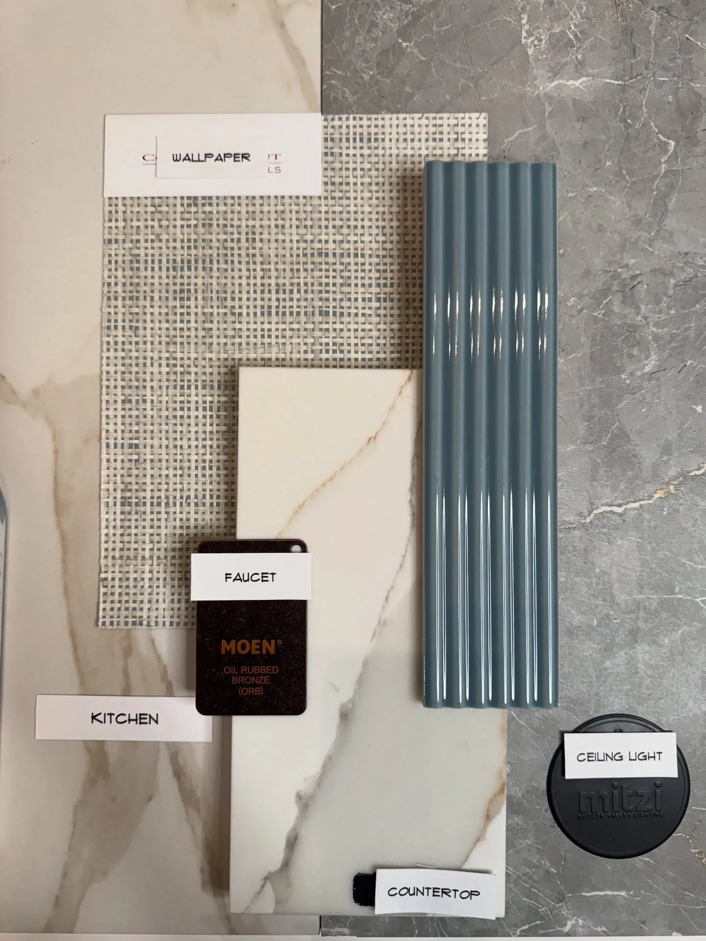 ✨ Mondays are for flat lays&hellip; but honestly, we could flat lay for days. It&rsquo;s our design love language. 🖤
⁠
This is how we show you a space coming together before the space even comes together&hellip; layers, textures, and palettes tellin