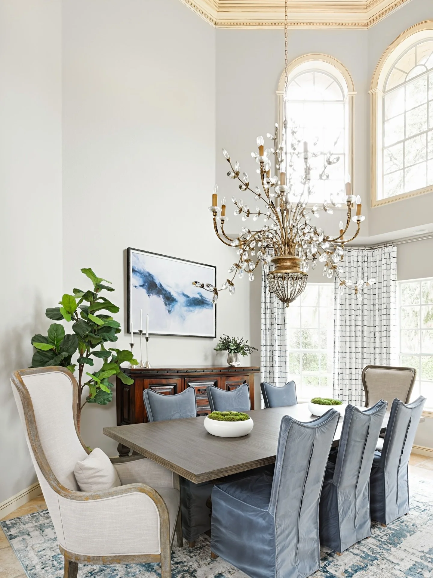 Before &rarr; golden walls, heavy drapery, traditional formality.
After &rarr; airy neutrals, layered texture, modern elegance.

This #ACIxHEATHROWWOODS transformation is your reminder that paint is not just color&hellip; it&rsquo;s atmosphere. By sh