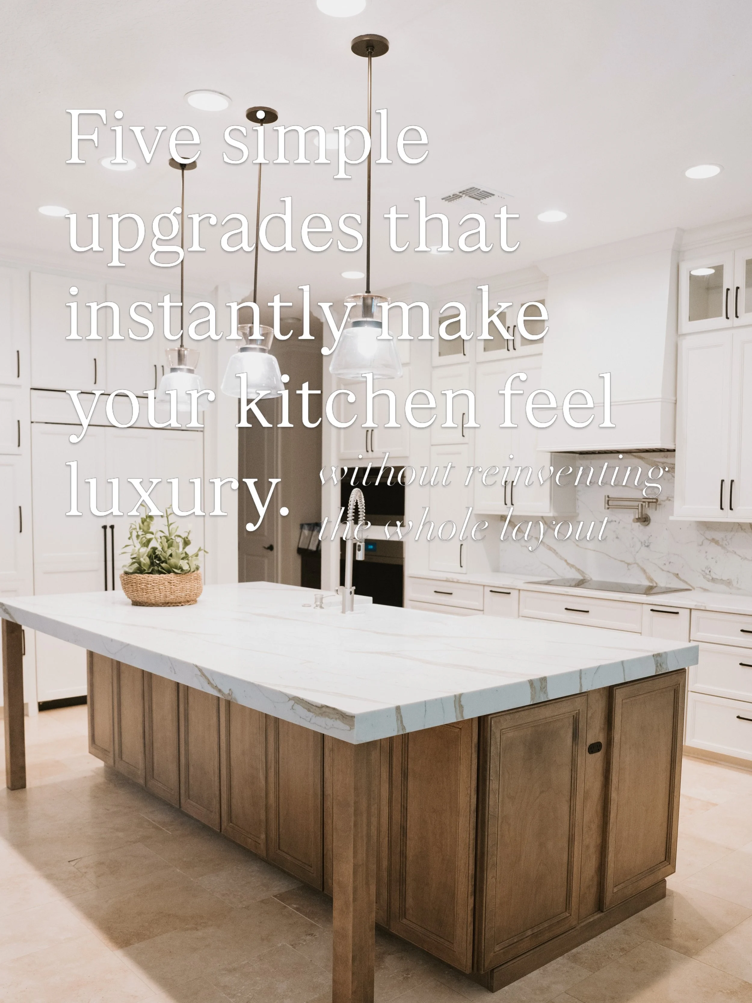 Luxury kitchens aren&rsquo;t always about adding more. They&rsquo;re about adding the right things.

Here are 5 #ACIstyled upgrades we use that instantly elevate a kitchen from builder-basic to custom:

1. A thicker edge profile
A standard countertop
