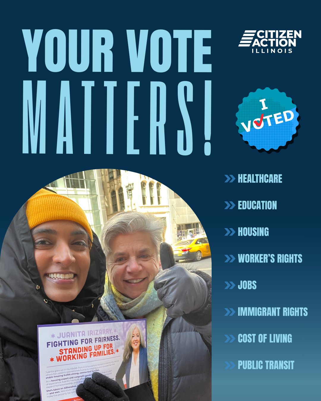 Happy Election Day! What a great day to support progressive candidates 💙⁠
⁠
🗳️ The polls are open until 7pm today. ⁠
⁠
❗️If you're in line when polls close, stay in line! You will be able to vote.⁠
⁠
Already voted? Help get others to the polls! Fin