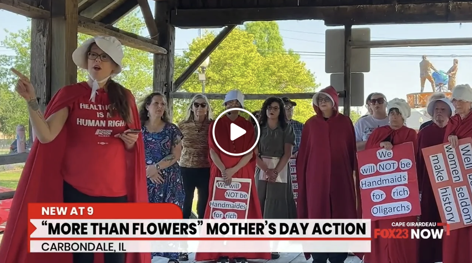 Carbondale Mother’s Day rally highlights healthcare, financial struggles facing Southern Illinois