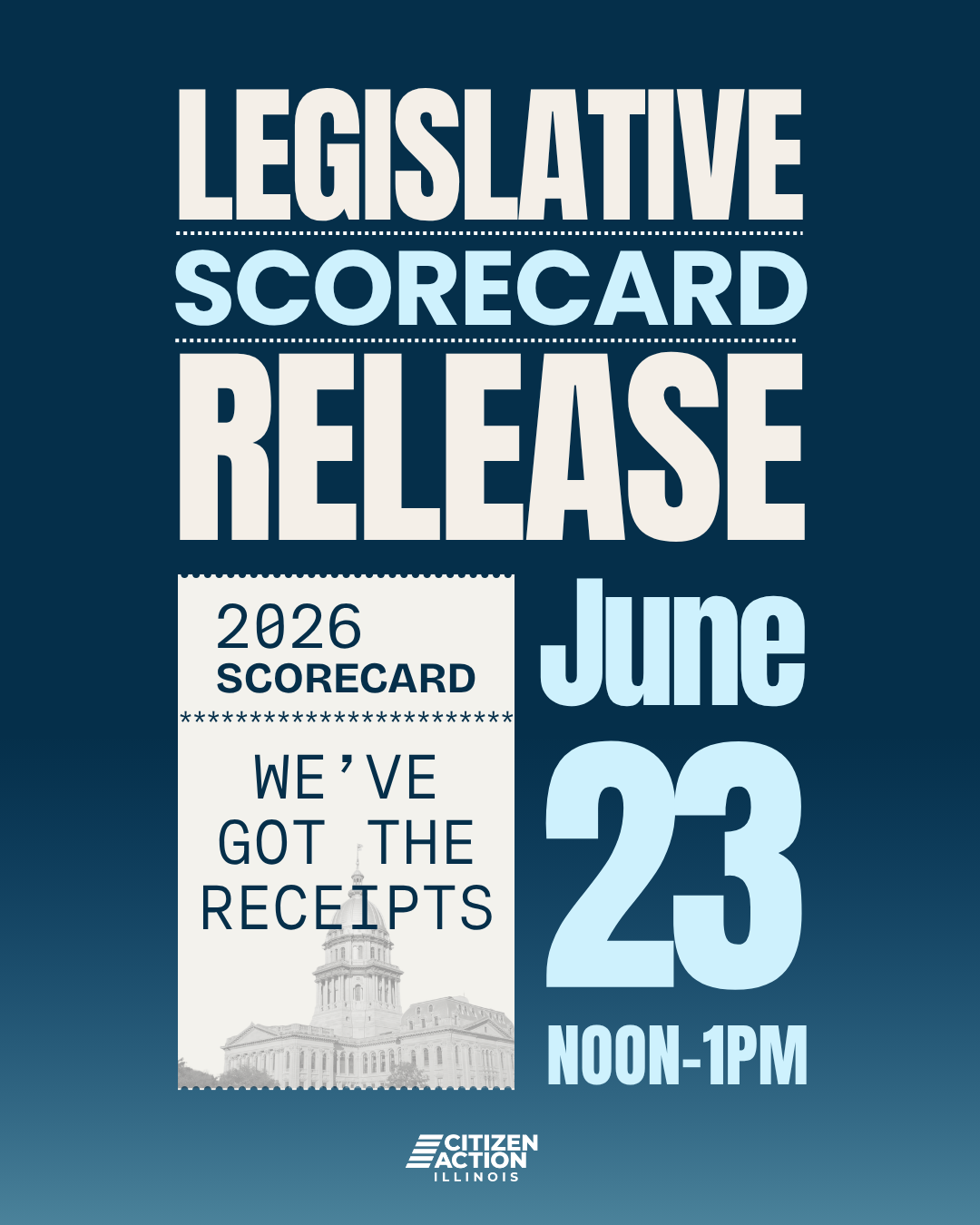 Citizen Action/Illinois Releases 2026 State Legislative Scorecard, Highlighting Legislators’ Votes on Key Issues