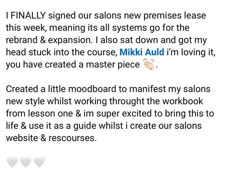 Student message