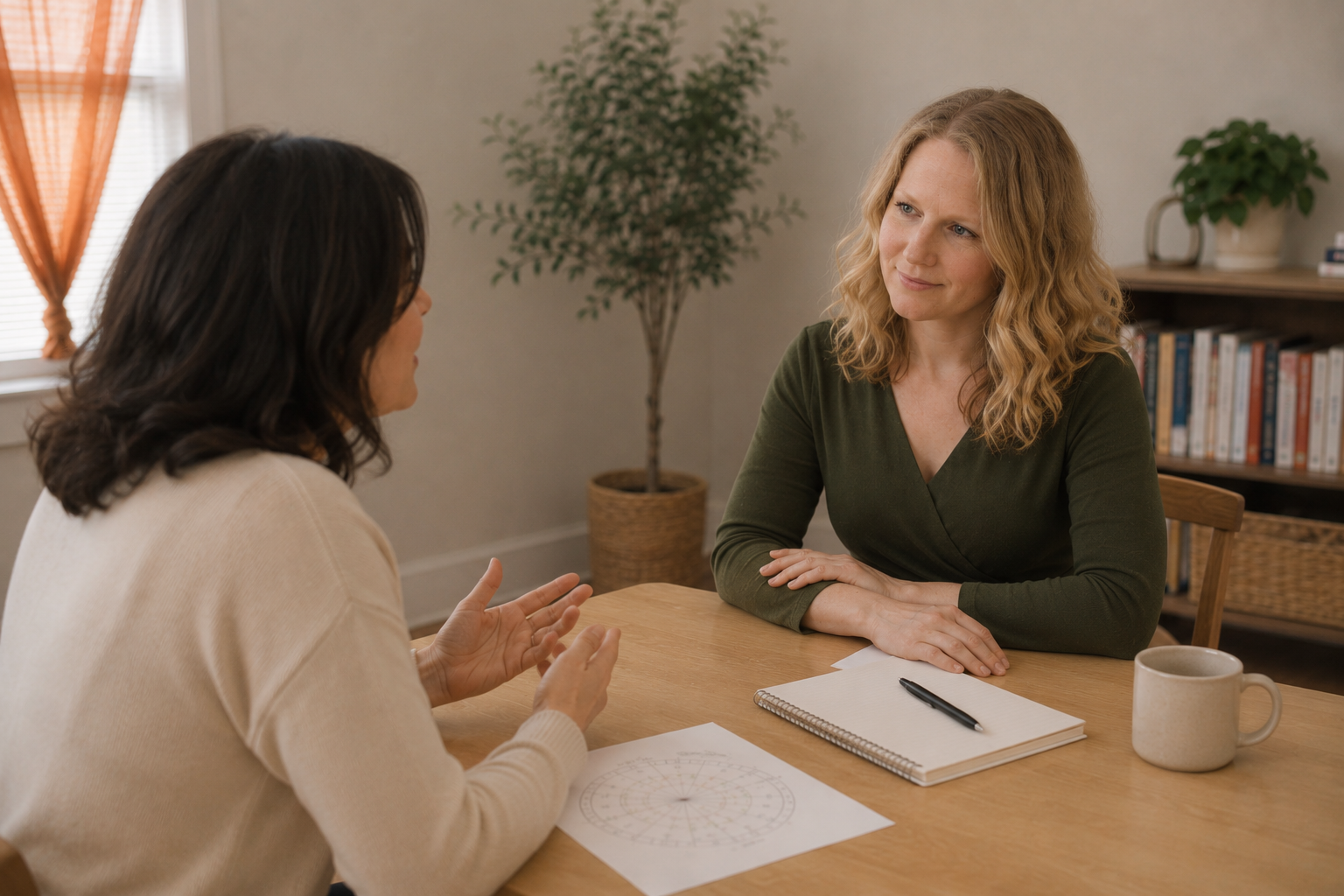 Cat Wilson meets with a client in her Soul Support Membership, designed for professional women