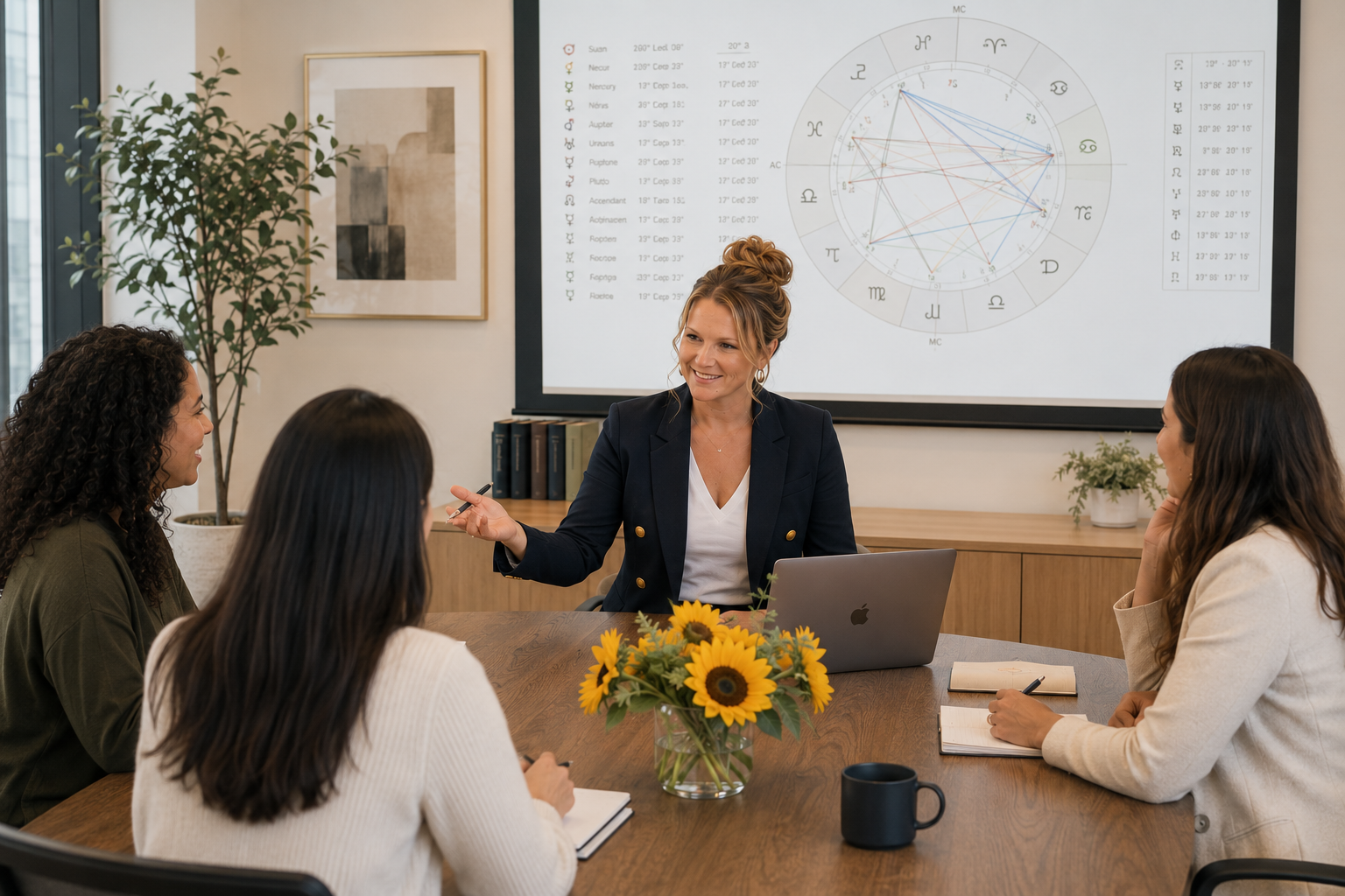Cat Wilson offers a team building astrology session in Wilmington, NC