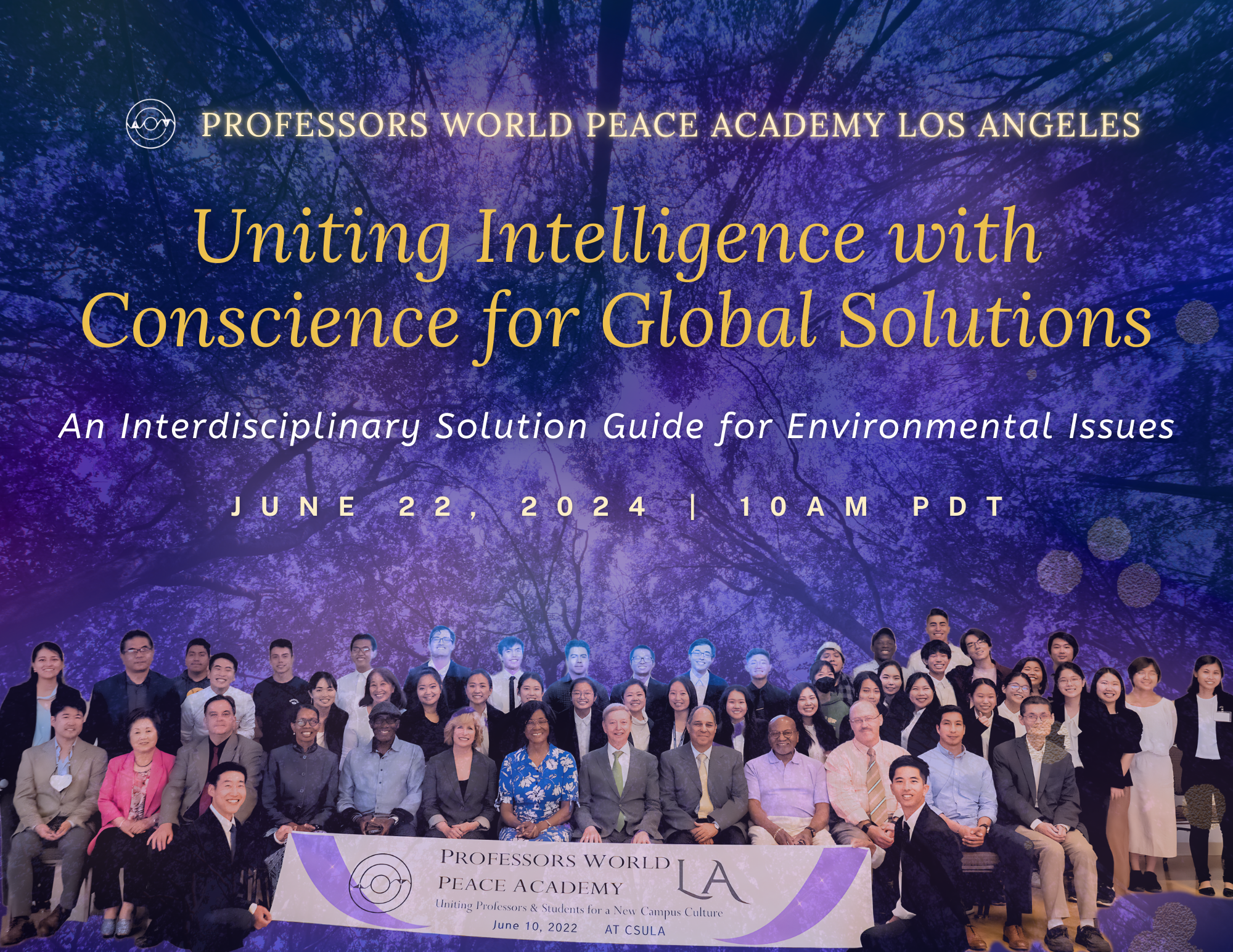 Flyer for June 22 for PWPA-LA event: Uniting Intelligence with Conscience for Global Solutions