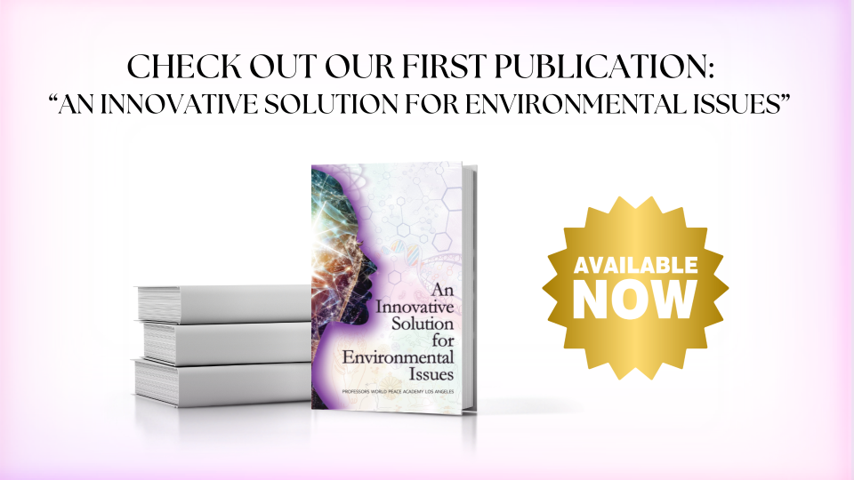 Check out our First Publication: "An Innovative Solution for Environmental Issues"