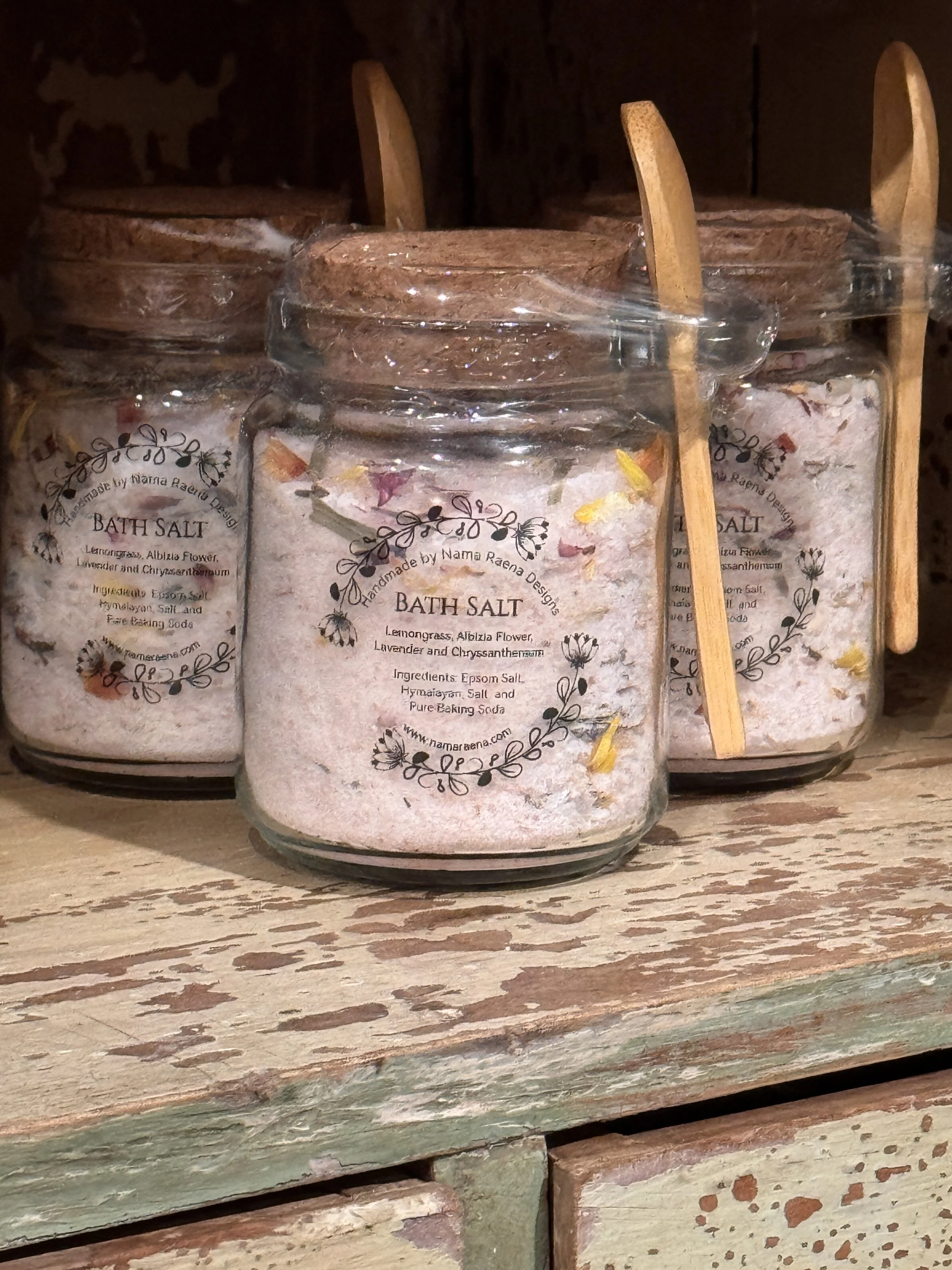 Bath Salt with Dried Botanicals