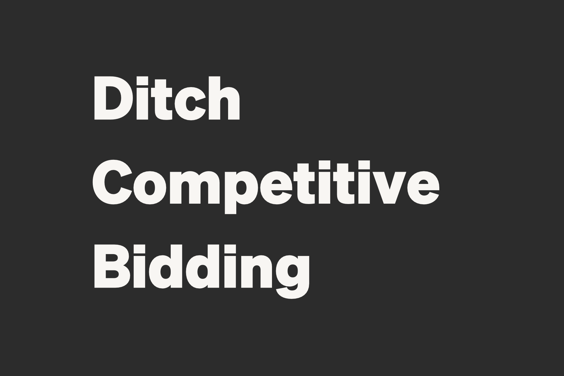 Why Three Bids Matter (And Why They’re Not Enough)