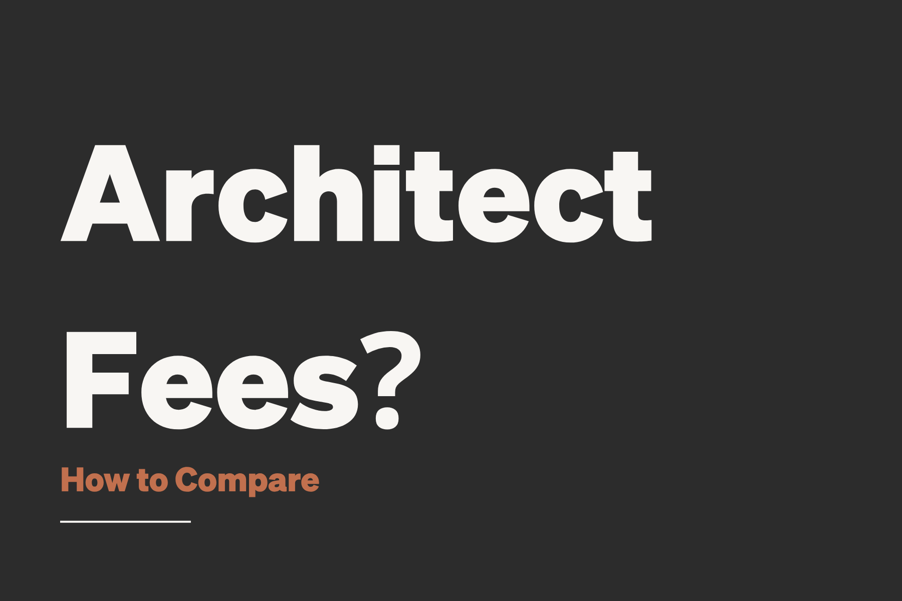 How Do I Compare Architect Fees?
