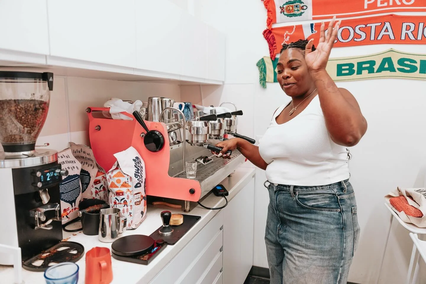 WOOP WOOP! 🙌 We know that look of getting your latte art to finally show up &mdash; it really is all in the milk texture! 🥳