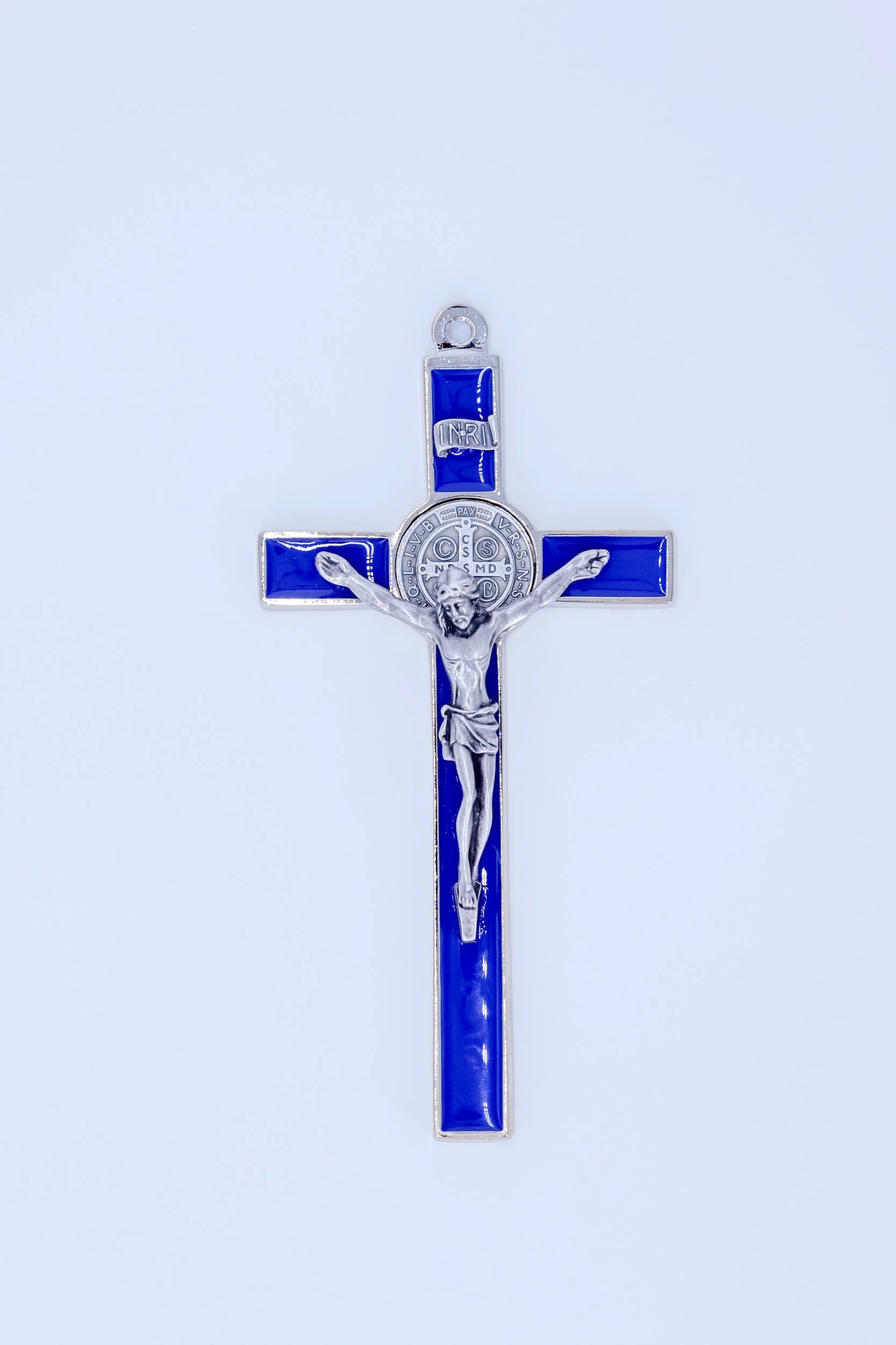 Blue St. Benedict's Crucifix - Wall