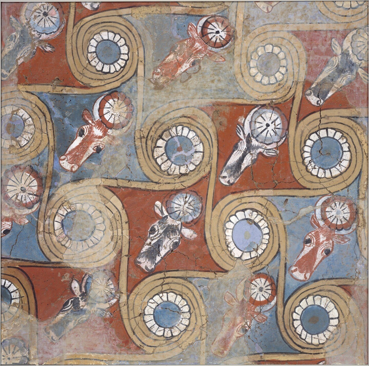 Ceiling painting from the palace of Amenhotep III, Egypt,  ca. 1390&ndash;1352 B.C.⁠
⁠
#egypt #⁠
⁠
https://www.metmuseum.org/art/collection/search/544502